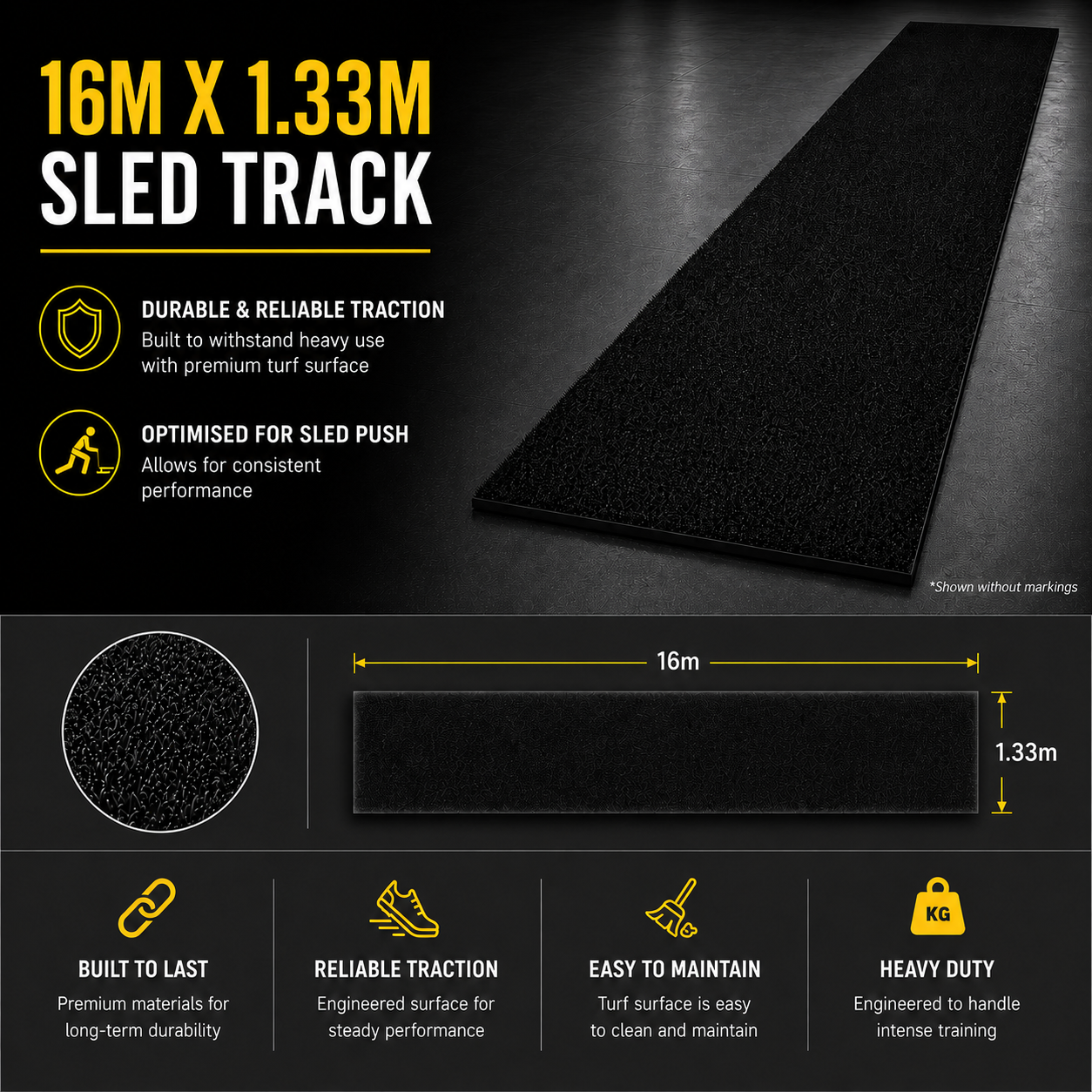 16m x 1.33m Sled Track